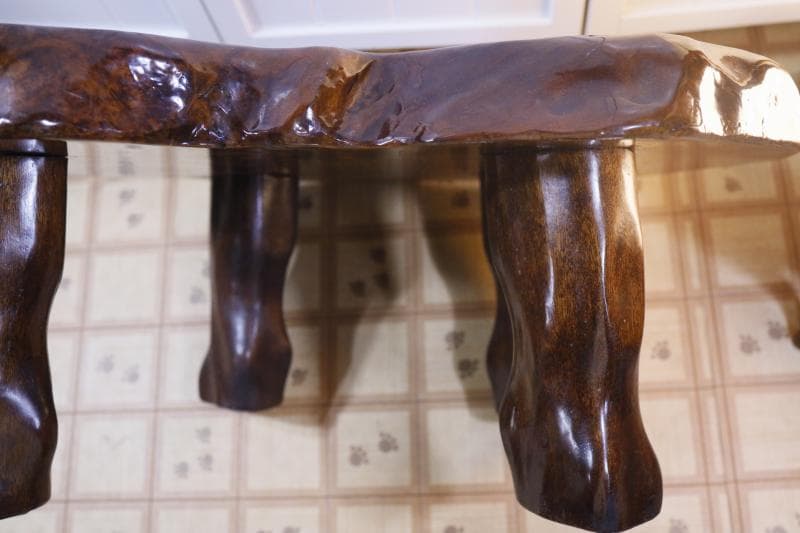 ◆天然無垢一枚板　ローテーブル　座卓◆75㎝だけどずっしり!◆天板厚み6.5㎝