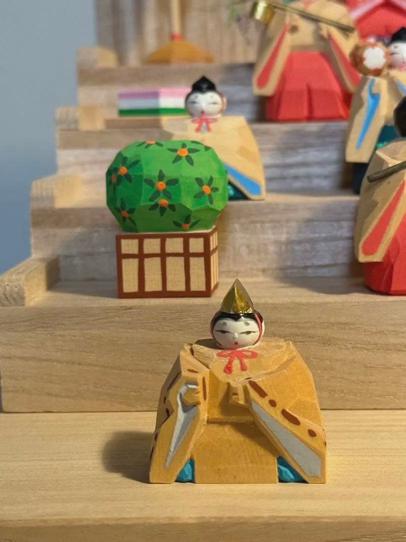 展示品 奈良人形師 東田天光 雛 人形 一刀彫NARADOLLHIGASHIDA