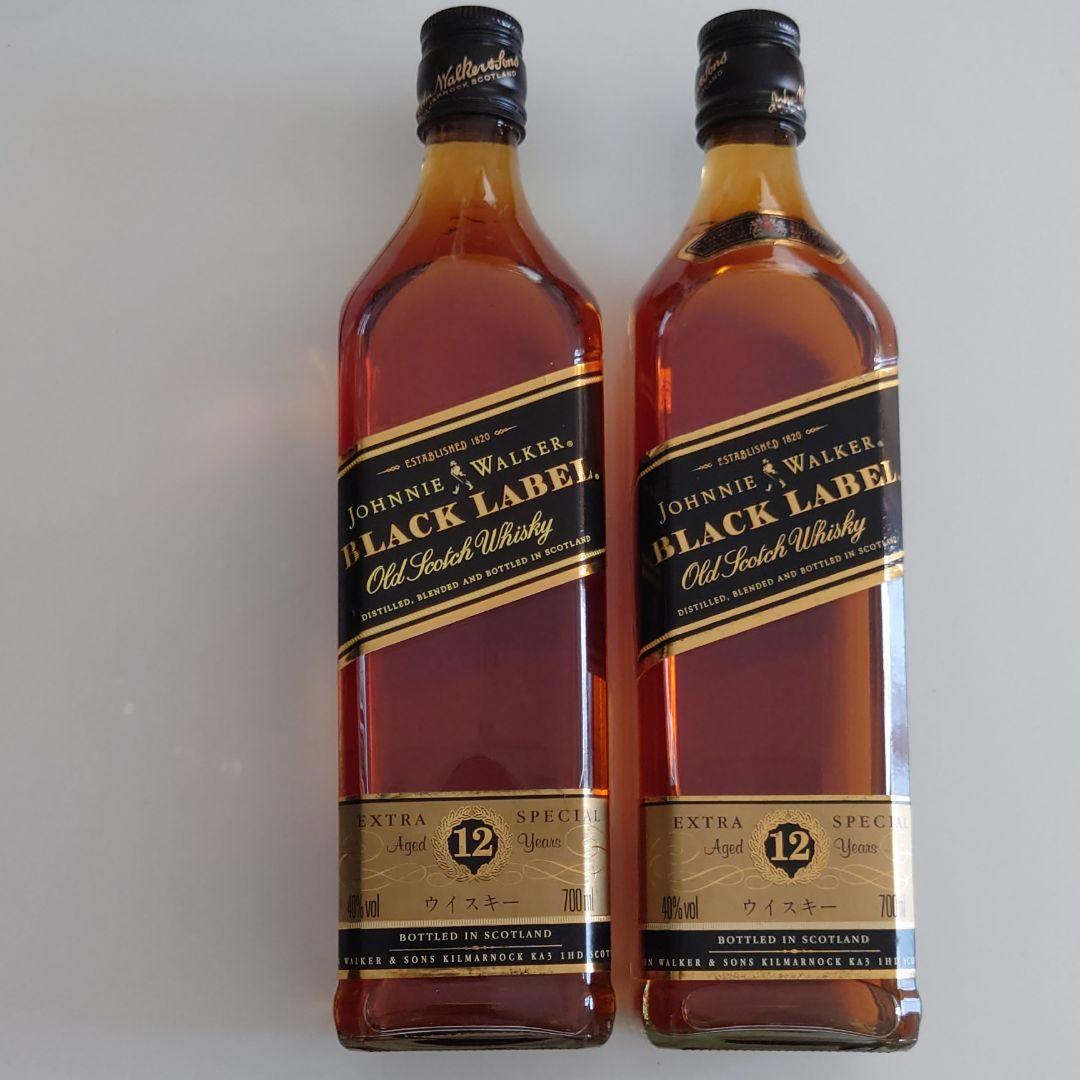 古酒BLACK LABELジョニーウォッカ 2本ブラックラベルウォッカ　ヘネシー