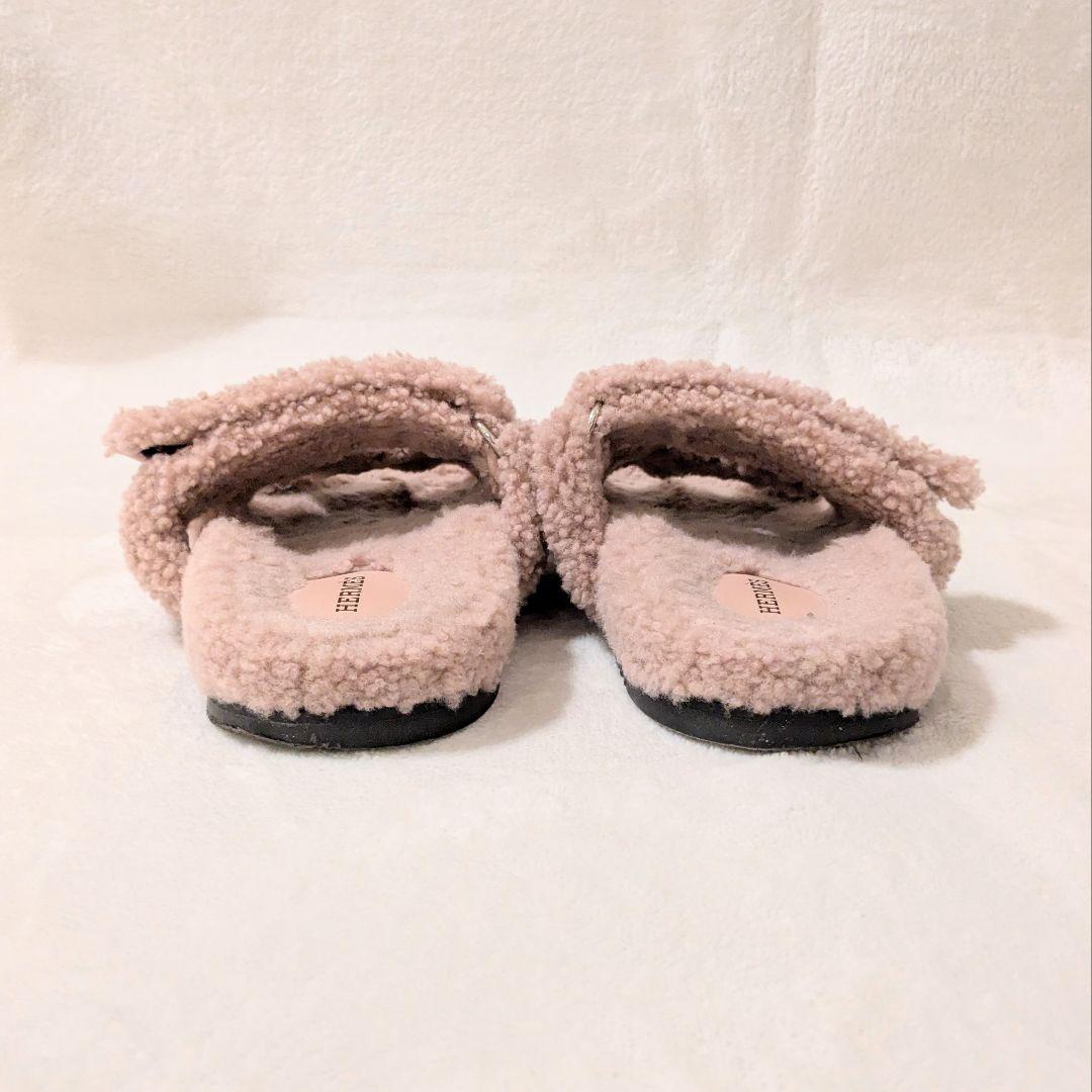 【hanako】HERMES　エルメス　ムートン　　サンダル