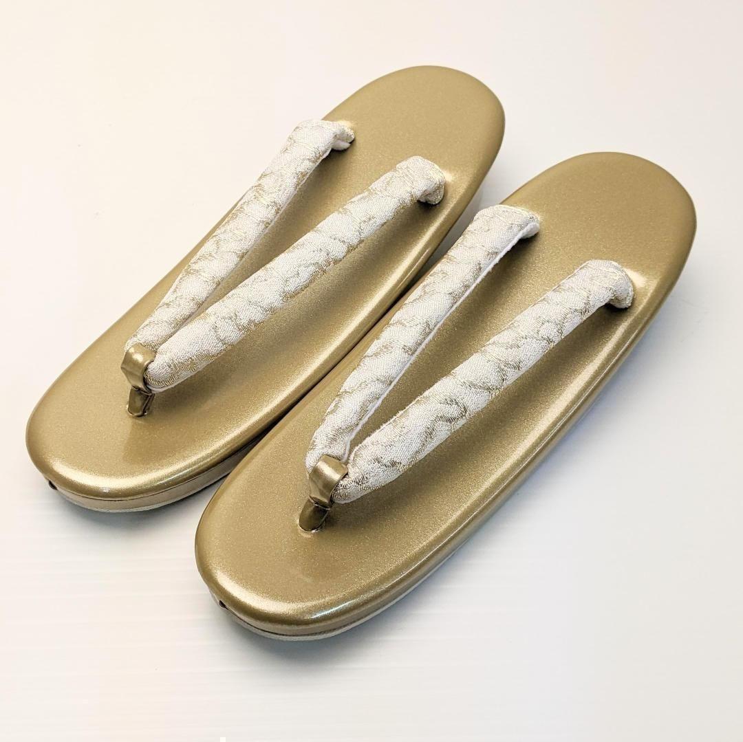 和装 草履バッグセット フォーマル 帯地 ゴールド フリーサイズ u24