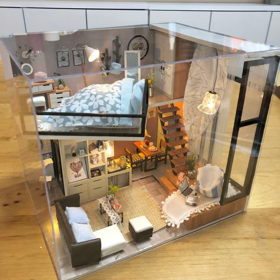 ミニチュアドールハウス　完成品　北欧風ハウス❤︎