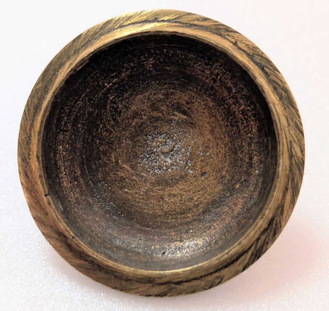 時代物 鉄瓶 小振り 真鍮蓋 古美術 高さ約12cm