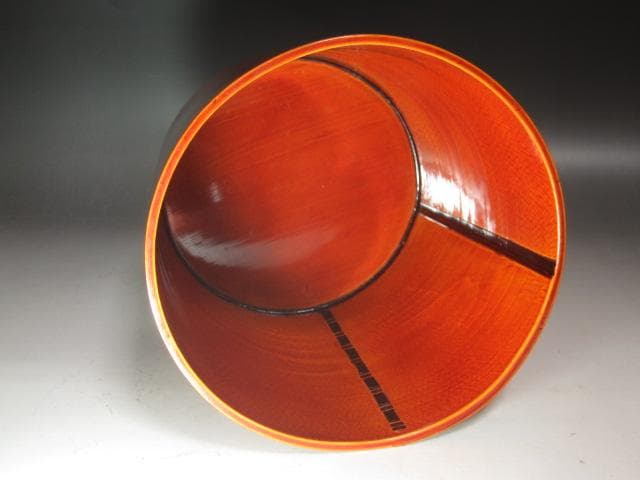 ☆時代　飛騨春慶曲水指　武者小路　官休庵　9代　愈好斎花押がございます☆y414