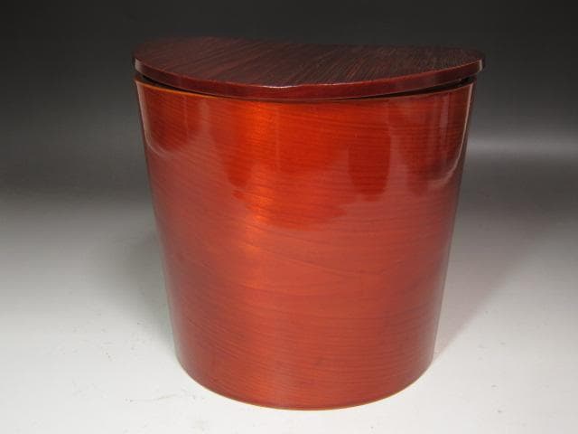 ☆時代　飛騨春慶曲水指　武者小路　官休庵　9代　愈好斎花押がございます☆y414