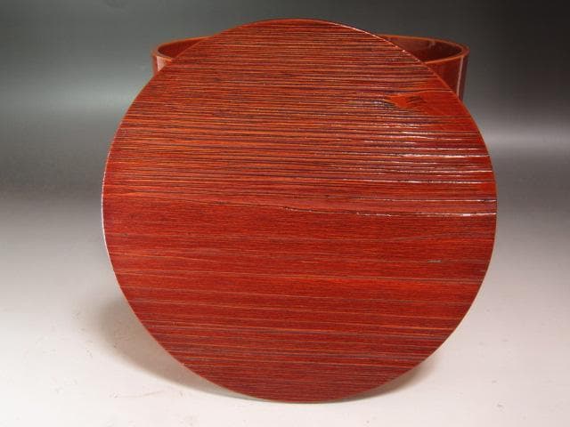 ☆時代　飛騨春慶曲水指　武者小路　官休庵　9代　愈好斎花押がございます☆y414