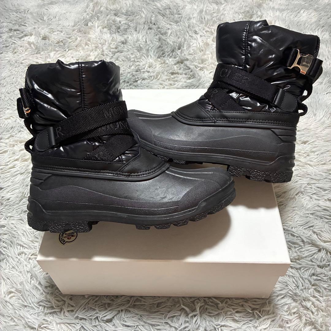 【美品】MONCLER 防寒 防水 ウィンターブーツ 41 BLACK