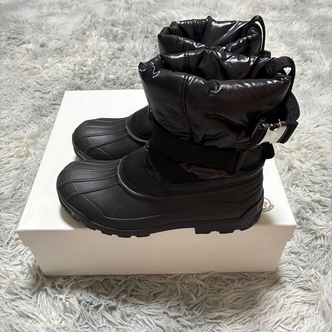 【美品】MONCLER 防寒 防水 ウィンターブーツ 41 BLACK