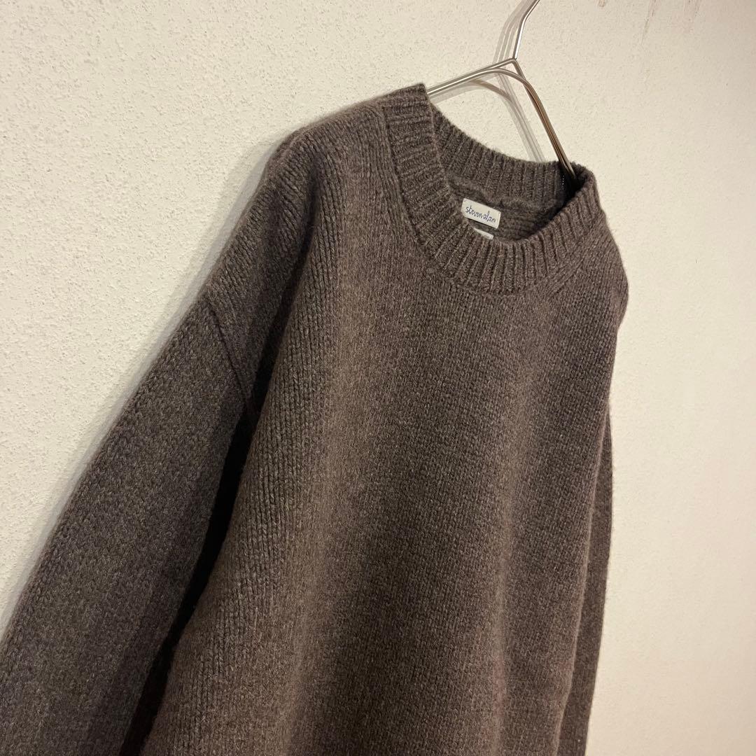 【美品】steven alan 23AW ハミルトンラムウール ニット ブラウン