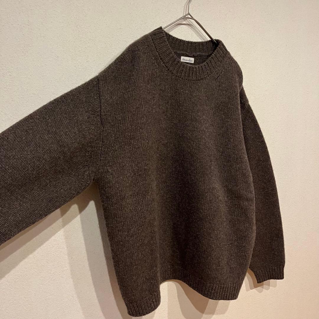 【美品】steven alan 23AW ハミルトンラムウール ニット ブラウン