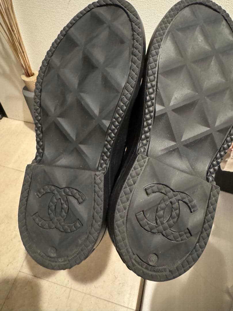 CHANEL ラバーロング　レインブーツ　37