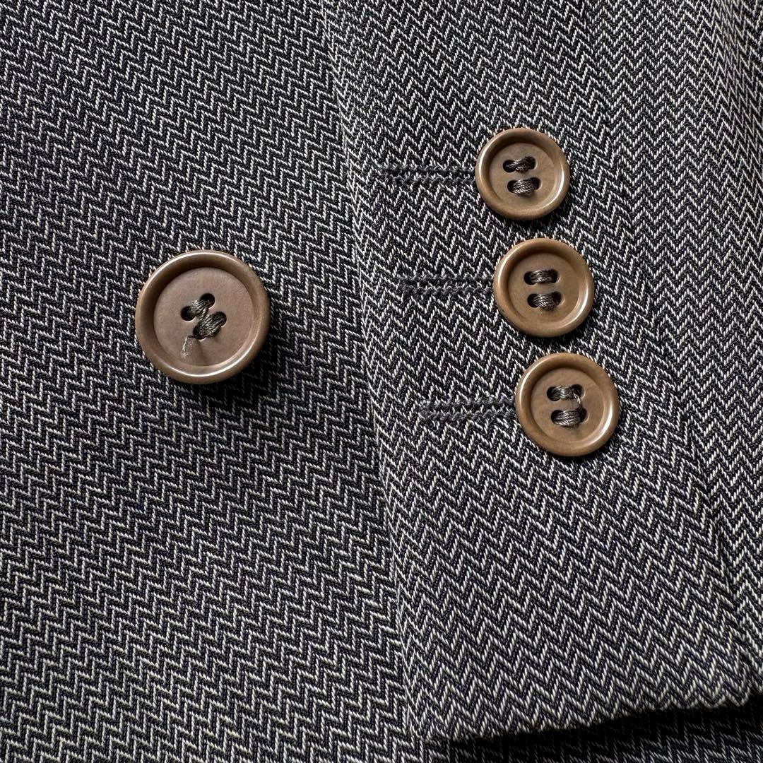 ★イタリア製★ エンポリオ アルマーニ ダブル ヘリンボーン 2プリーツ 灰色