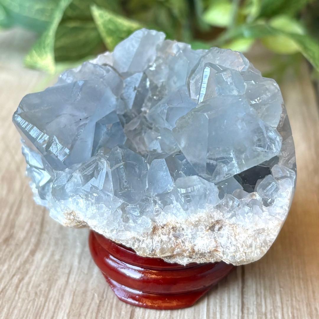 淡青の結晶が包み込む セレスタイト クラスター/パワー ストーン 天然石