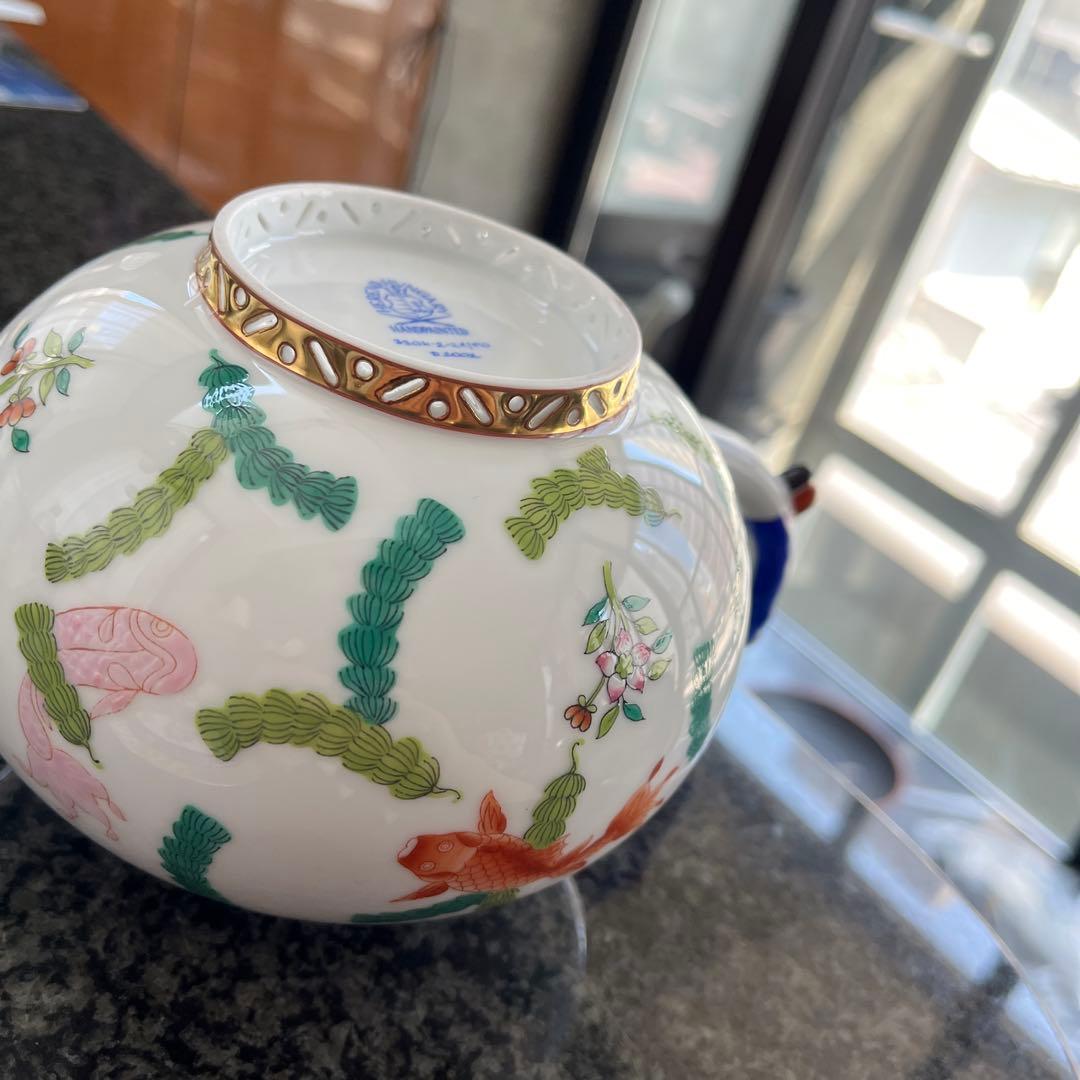 ヘレンドシノワズリ　ポワッソン　ティーポット