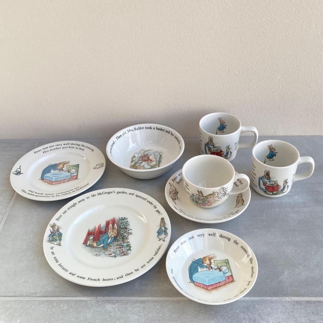 【未使用】美品  ピーターラビット　食器セット　英国製　旧刻印