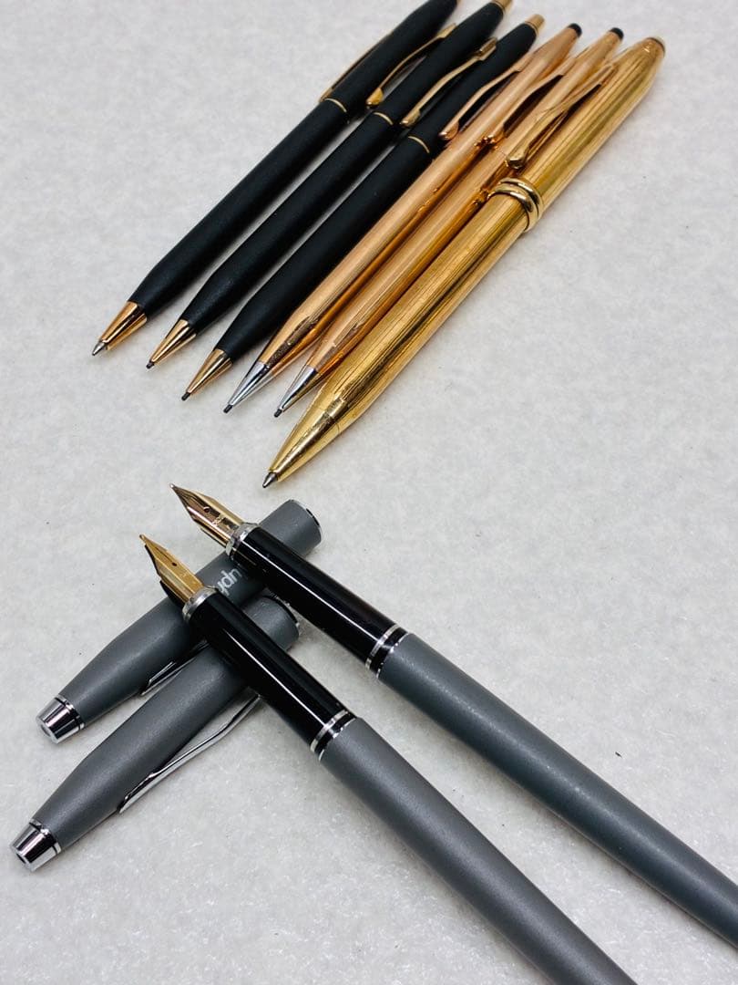 ビンテージ CROSS クロス 万年筆 金張り シャーペン ボールペン 9本