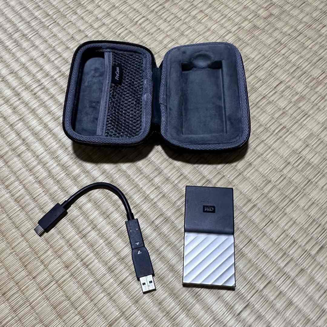 WD ポータブルSSD 1TB 暗号化機能有り紛失対策安全 ピッタリケース付き