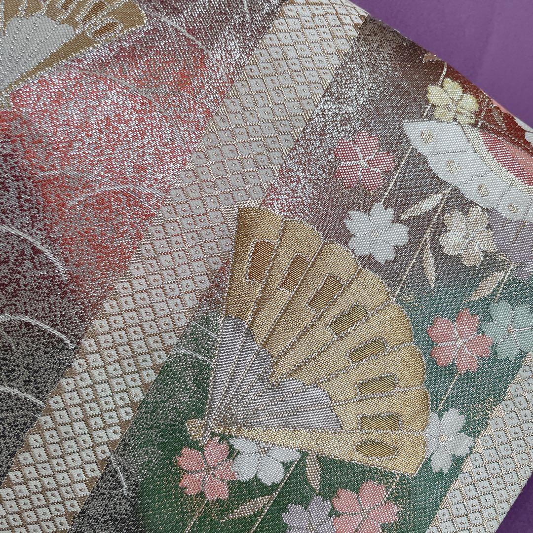 色無地　フルセット　紫　丸に剣片喰　シンプル　礼装　カジュアル　着物　I2