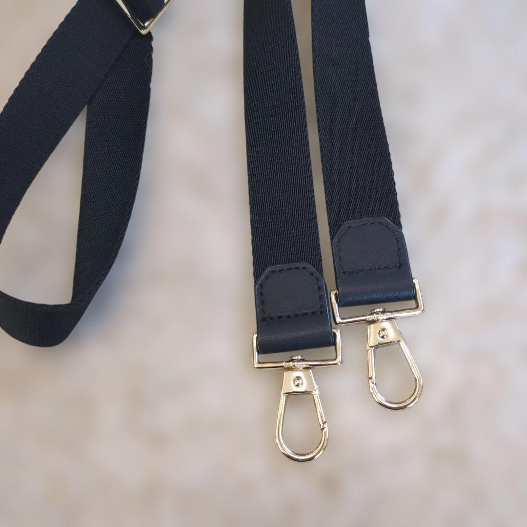 ポールスミス インセットマルチストライプ ショルダーバッグ 2way 黒 本革