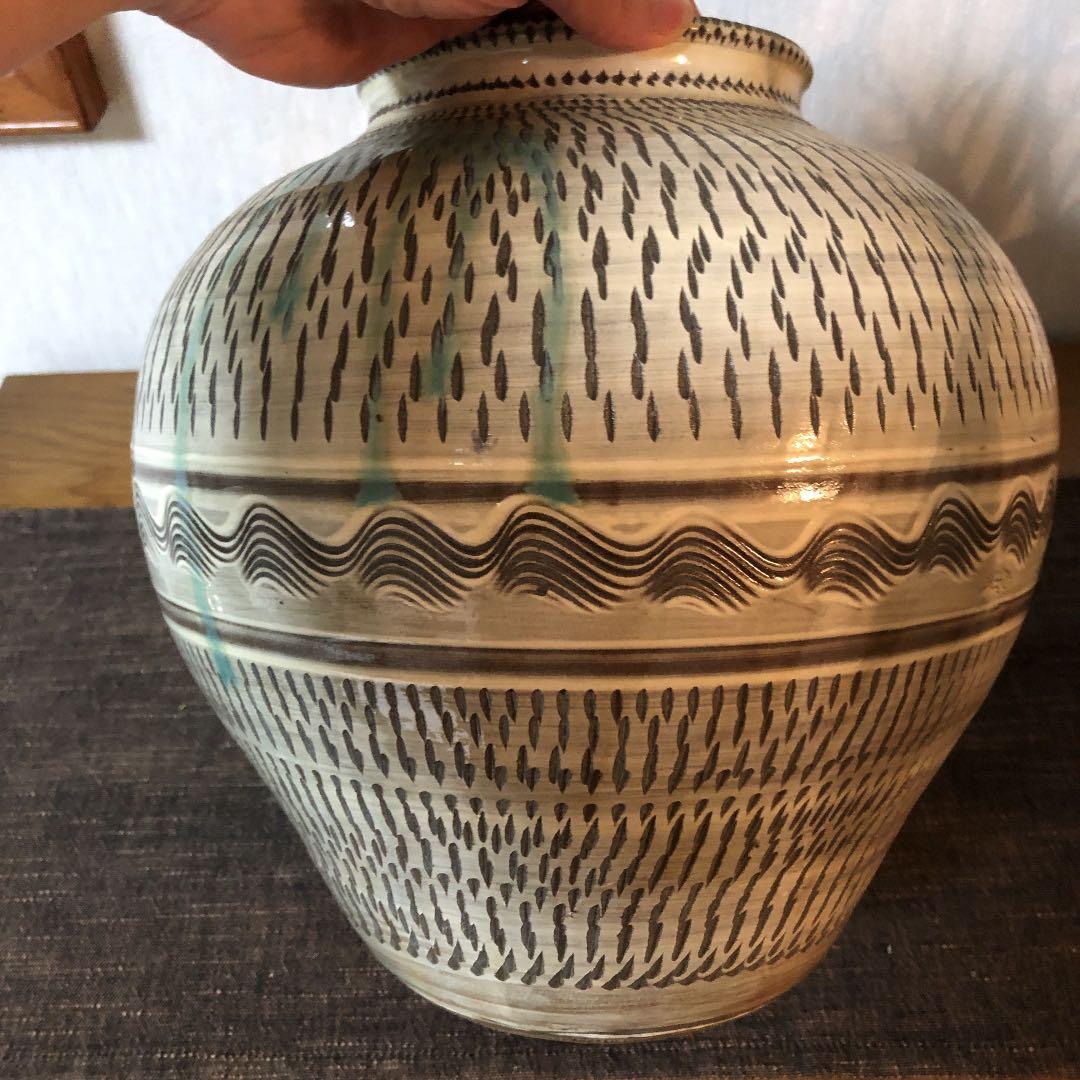 小鹿田焼　小石原焼　とびかんな　壺　お買い得