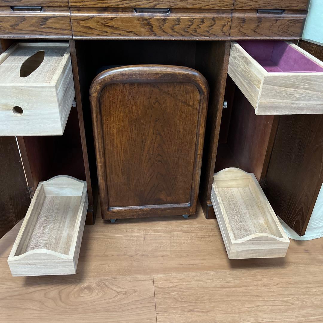 【サイ】下部引き出し部分B木製化粧台、引き出し、収納椅子付き