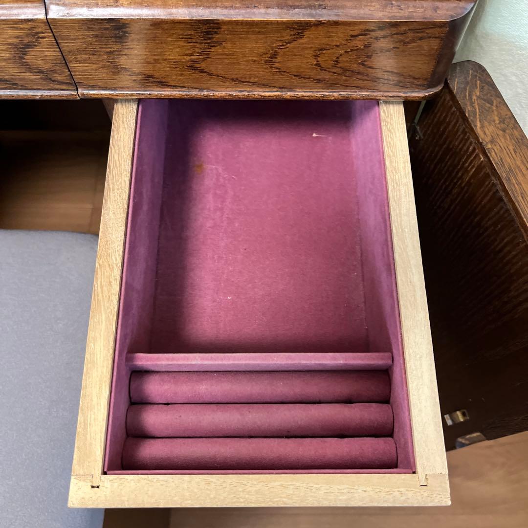 【サイ】下部引き出し部分B木製化粧台、引き出し、収納椅子付き