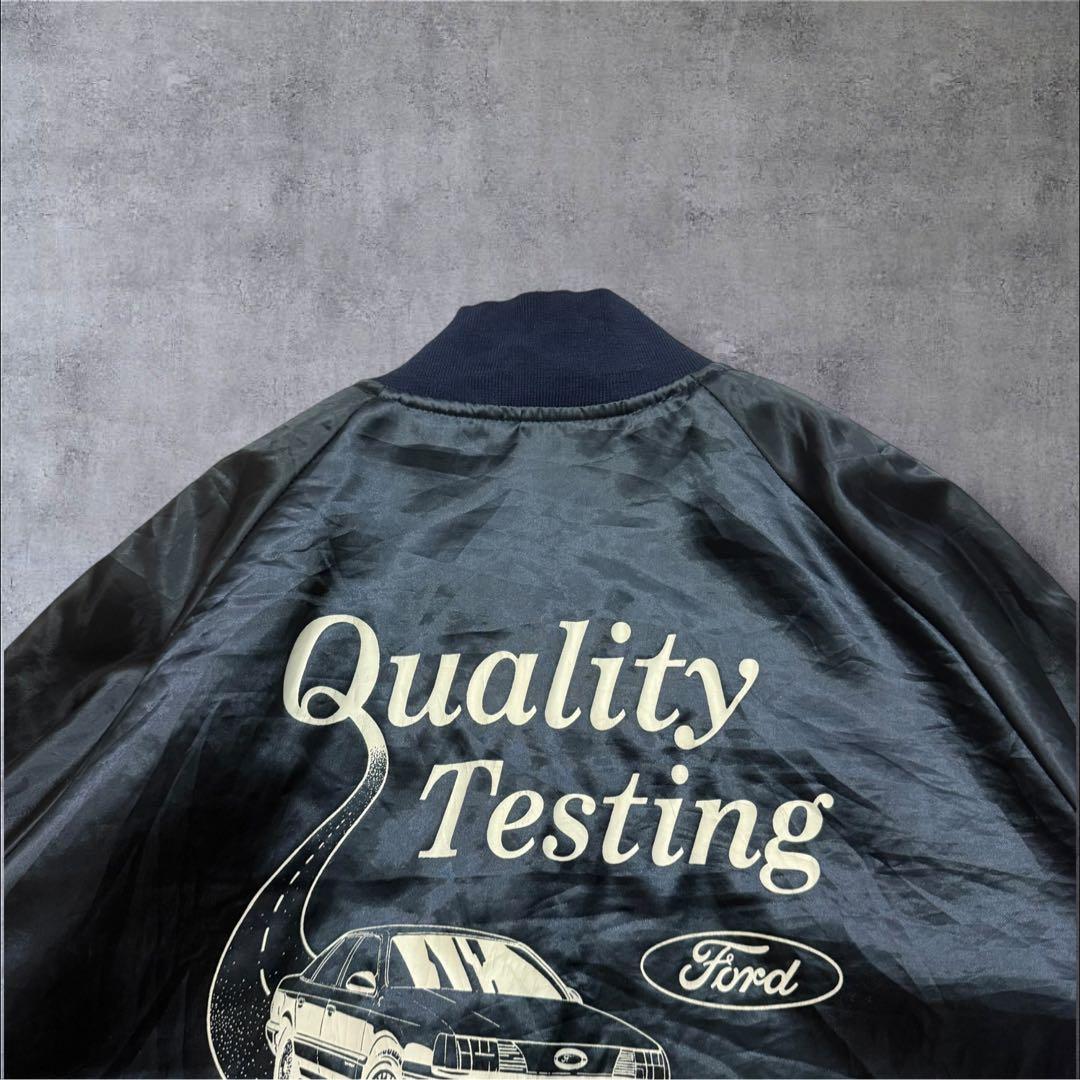 vintage USA製古着 FORD 両面プリント 企業ロゴ コーチジャケット