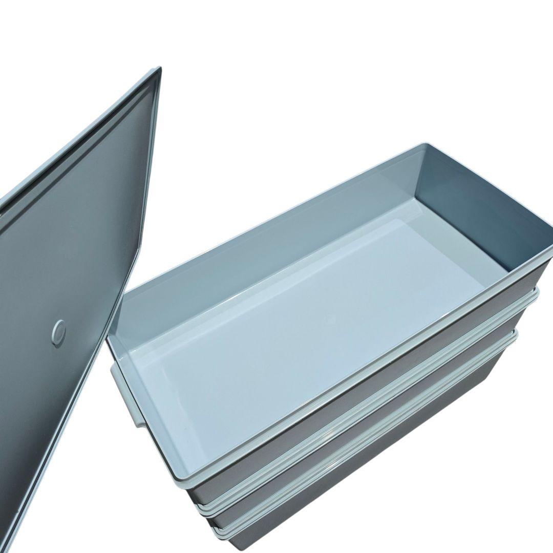 tupperwear 水色　ロングスーパーケース×2　ディープロング×1　セット