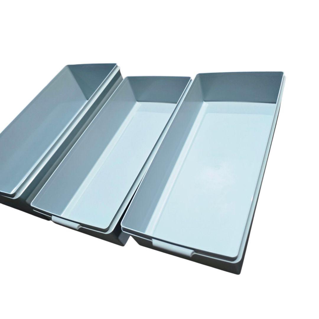 tupperwear 水色　ロングスーパーケース×2　ディープロング×1　セット