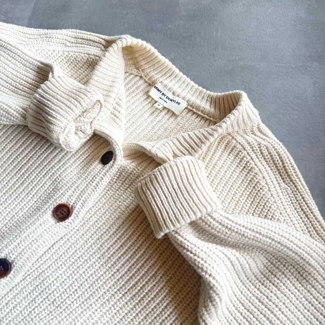 【SALE✨】DEMYLEE コットンカーディガン 厚手 ラグラン