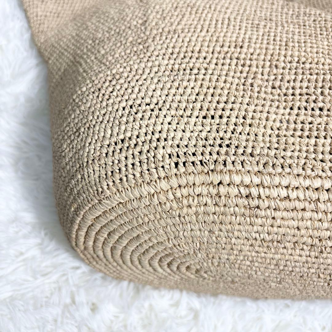 ☆美品☆HEIDI  ハイディクライン カゴバッグ ラフィア フリンジ