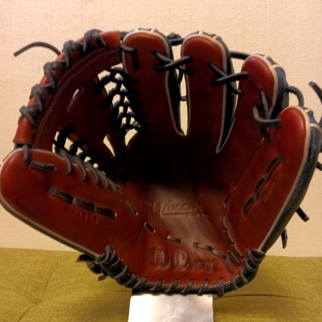 ■美品 湯もみ型付■ウィルソン DUAL オールラウンド グローブ 軟式グラブ