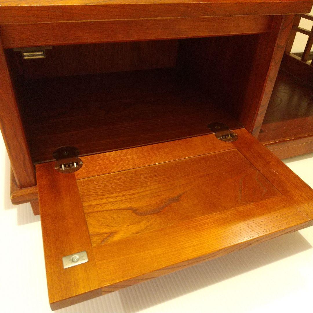 昭和レトロ カリモク 木製 キャスター付き