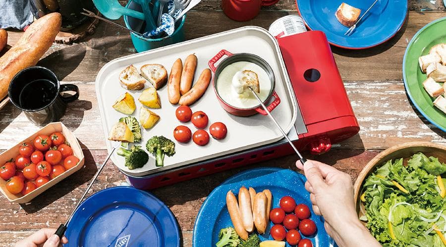 新品 アラジン SAG-RS21B ポータブル ガス ホットプレート 赤 ①