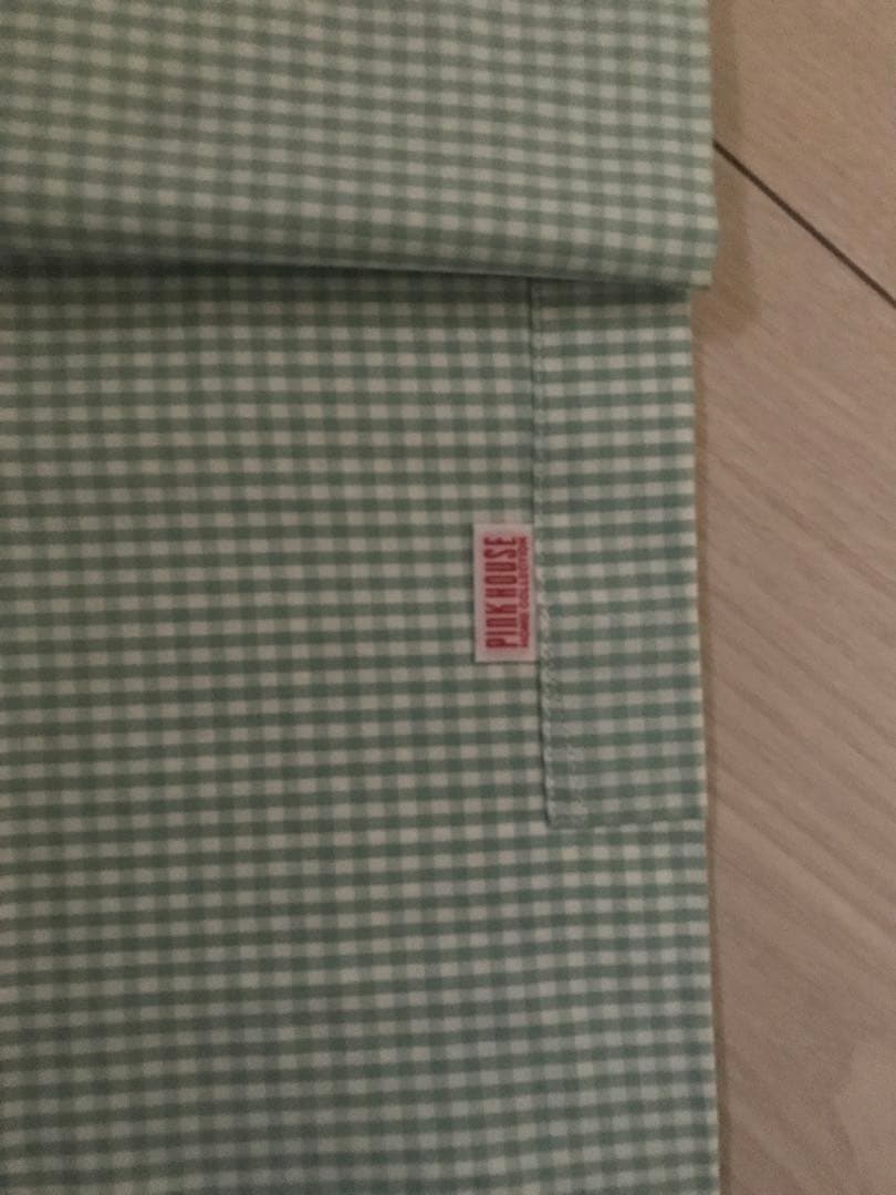 ピンクハウス　PINK HOUSE ギムガムチェック　花　刺繍　エプロン　新品