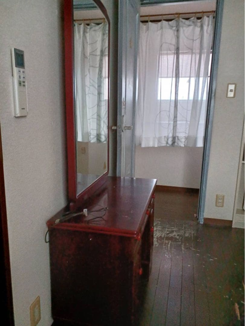 昭和レトロ　赤茶　クラシック　ドレッサー　鏡　鏡台 化粧台　 木製ドレッサー