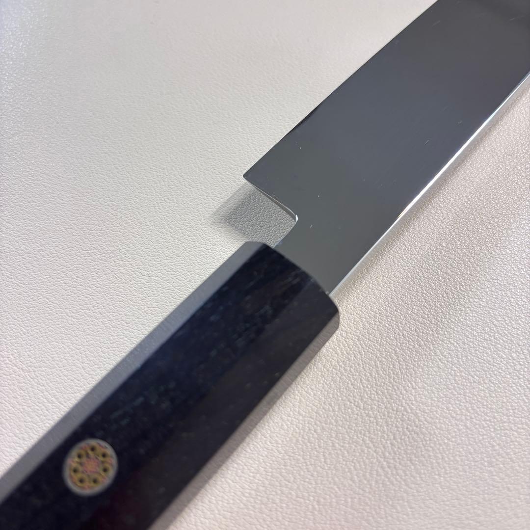 270mm 切付柳刃包丁 鏡面　黒檀八角柄 刺身包丁 「全鋼」'_