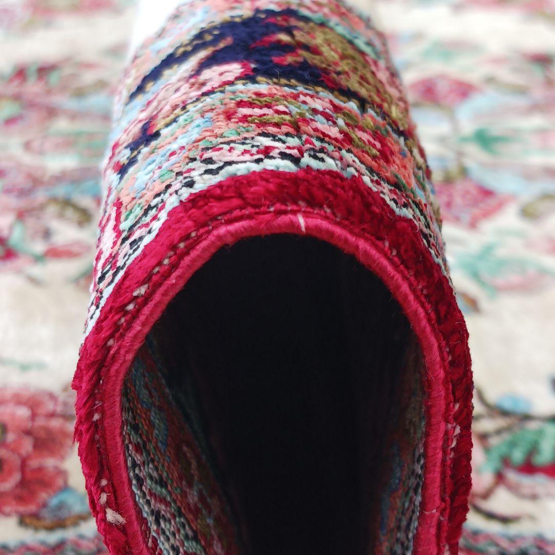 Y3349 高級ペルシャ絨毯 クム産 シルク100% 手織り 保証書付