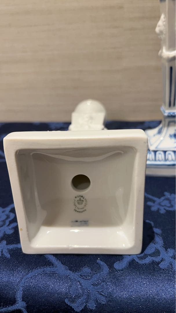 貴重◼️ロイヤルコペンハーゲン ホワイトフルーテッド キャンドルスタンド 燭台