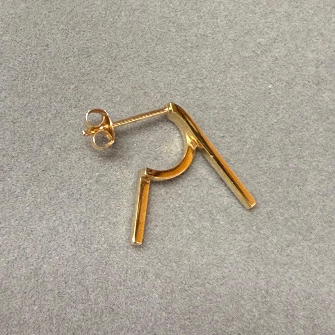 AHKAH スプリングピアス 片耳のみ K18 YG