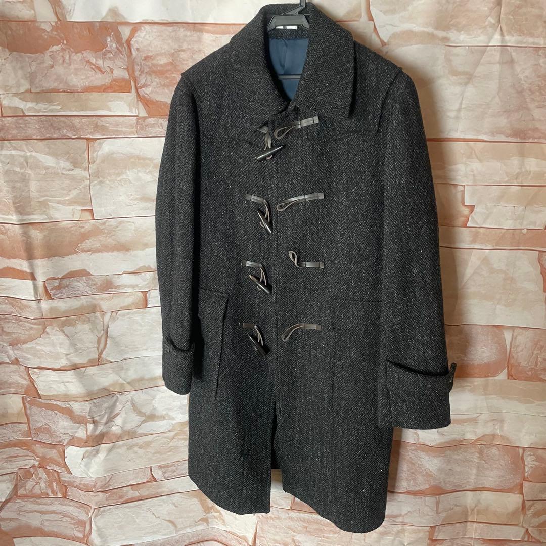 ⭐︎美品　スーツセレクト　Harris Tweed ダッフルコート グレー　M