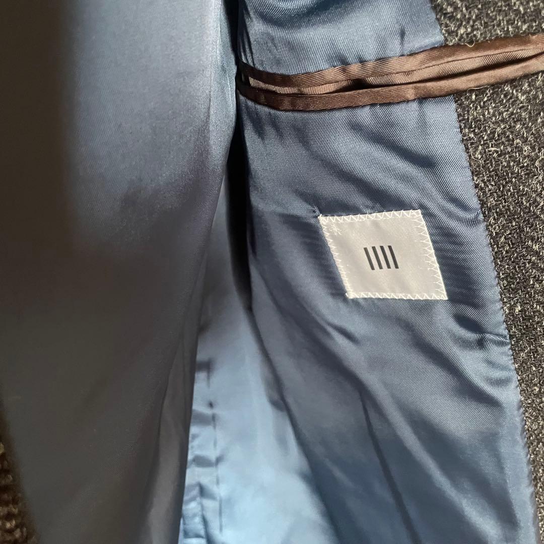 ⭐︎美品　スーツセレクト　Harris Tweed ダッフルコート グレー　M