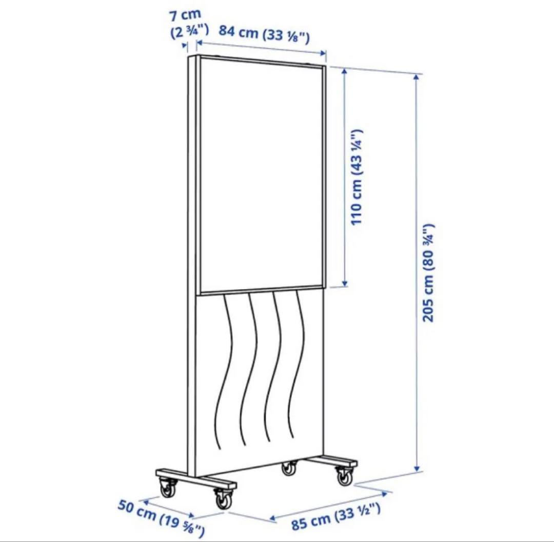 引取限定 美品IKEA 吸音パーティション6枚 ボード3枚 ミッツォーンフレーム