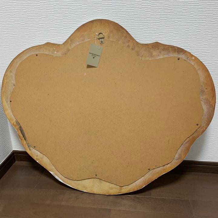 ヴィンテージ　アンティーク　花 壁掛け鏡 ウォールミラー ウッドフレーム