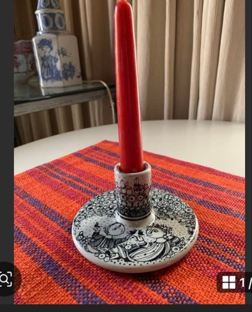 ビヨンヴィンブラッド　ビンテージニモール窯の大型22㎝の少女と鳥柄のボール絵皿！