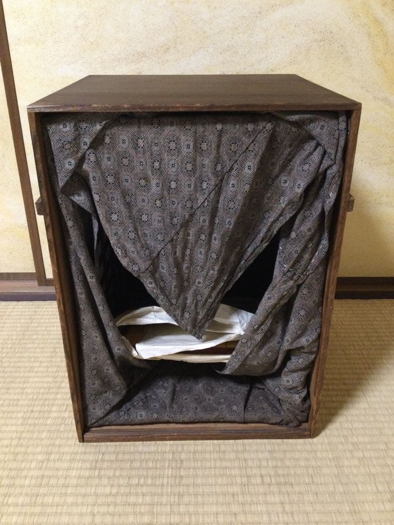 茶道具 園能斎好 吉野棚 塗師宗桂作 溜塗 茶棚 箱付 L306