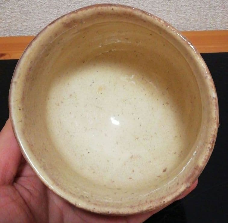 渡高久作　上野焼　茶碗　共箱　略歴付　茶道具