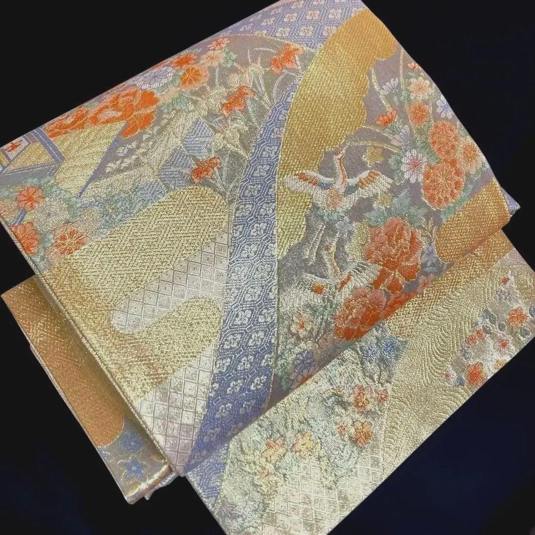 袋帯　ワンタッチ作り帯　マジックテープ　二重太鼓　付け帯【宝珠本佐賀錦　九百錦】