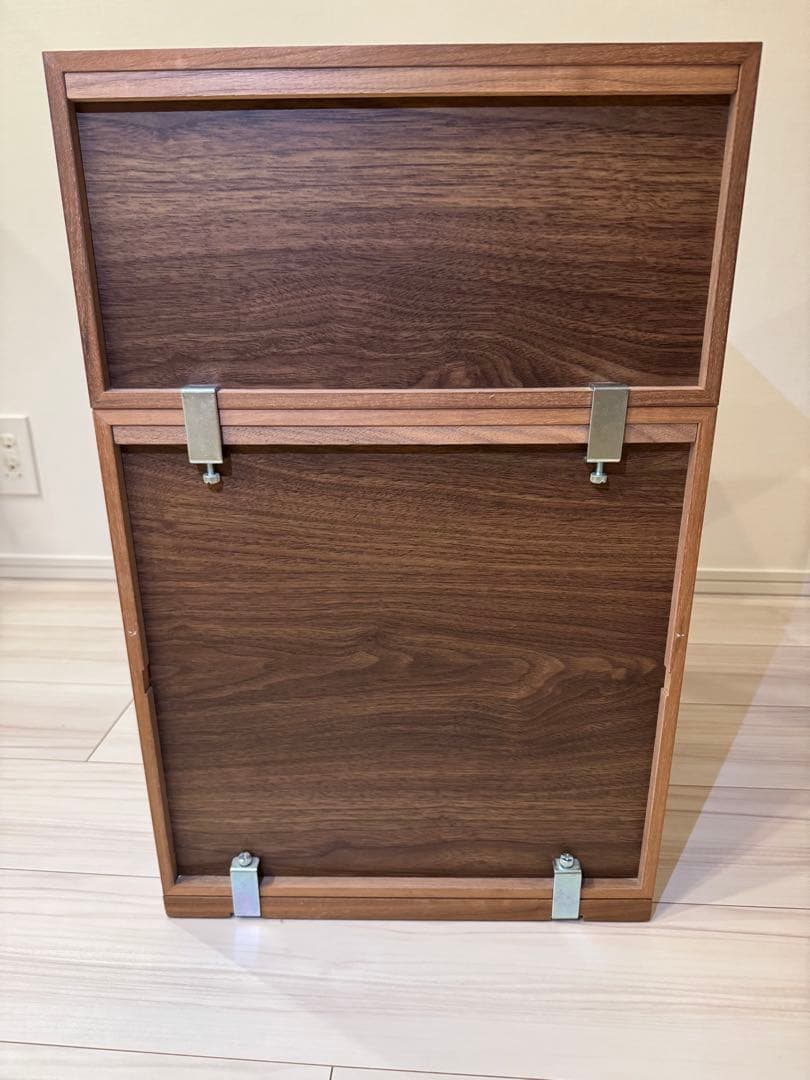 最終SALE✨美品✨ 無印良品　スタッキングチェスト　ウォルナット　３段