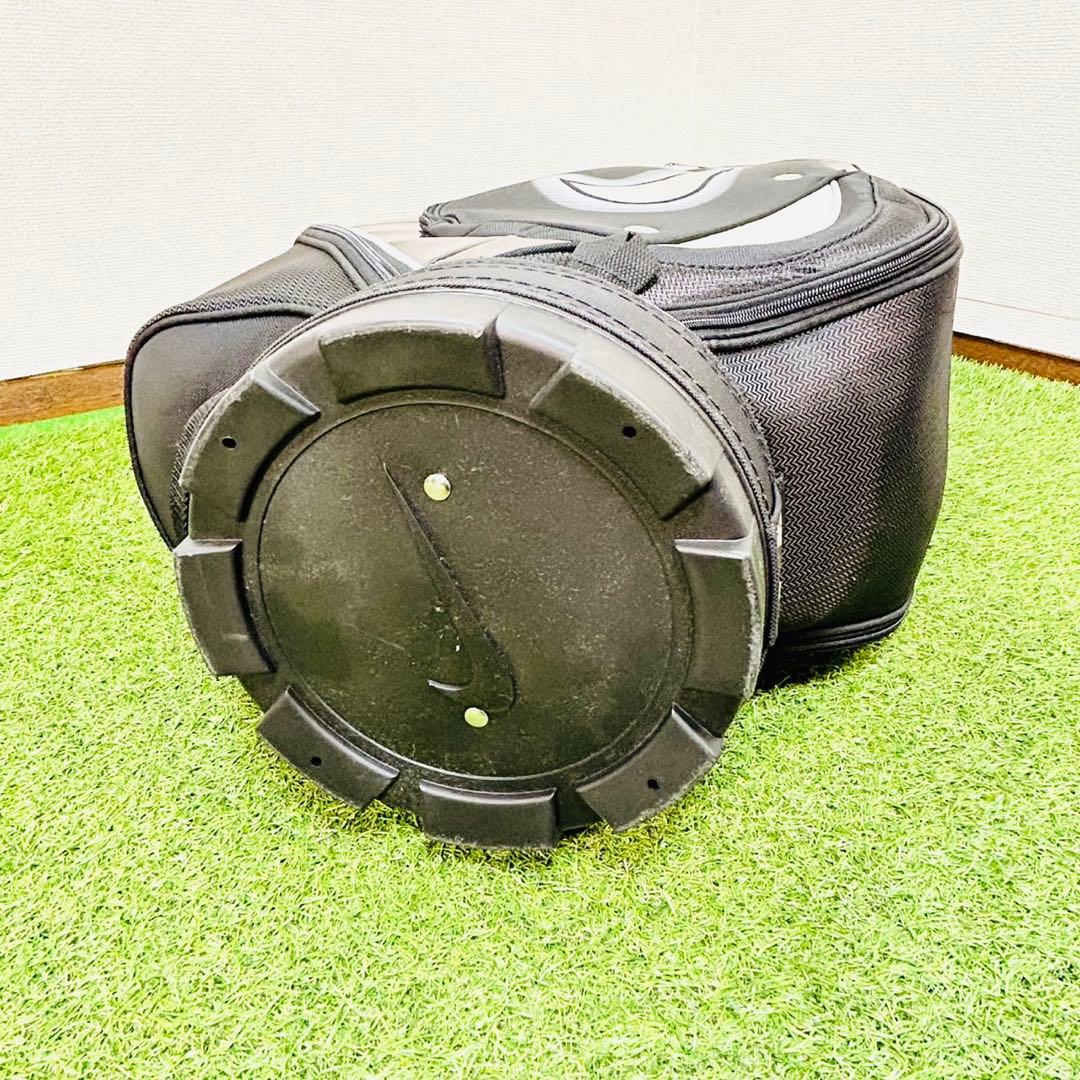 NIKE ナイキ キャディバック 9型 6分割 カート式 でかロゴ ブラック